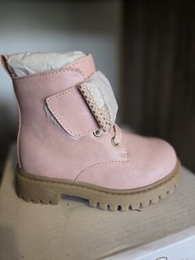 Jessica Simpson Pink Girls Lace-Up Ankle Boots